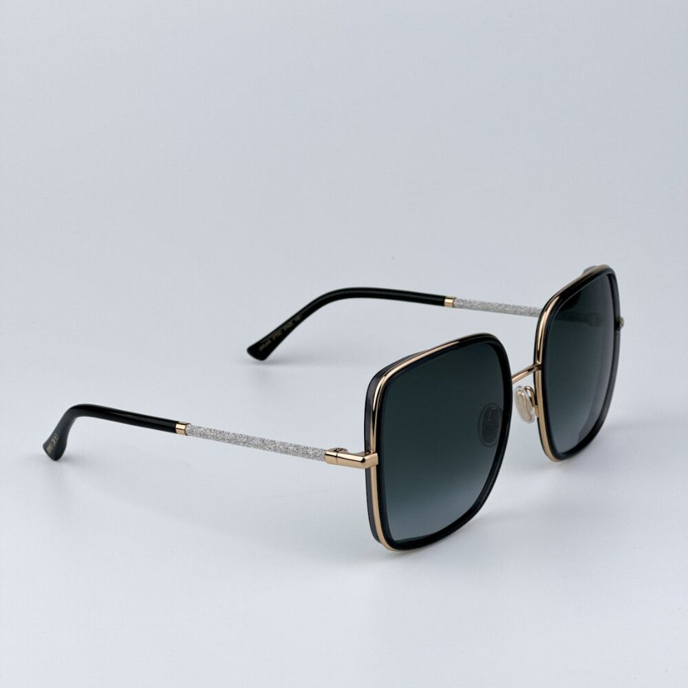 Jimmy Choo Women Black Gold Grey Square BRAND NEW Sunglasses JAYLA/S 02F7 - Picture 6 of 13